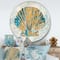 Designart - Coastal Pastel seashells I - Nautical & Coastal Metal Circle Wall Art